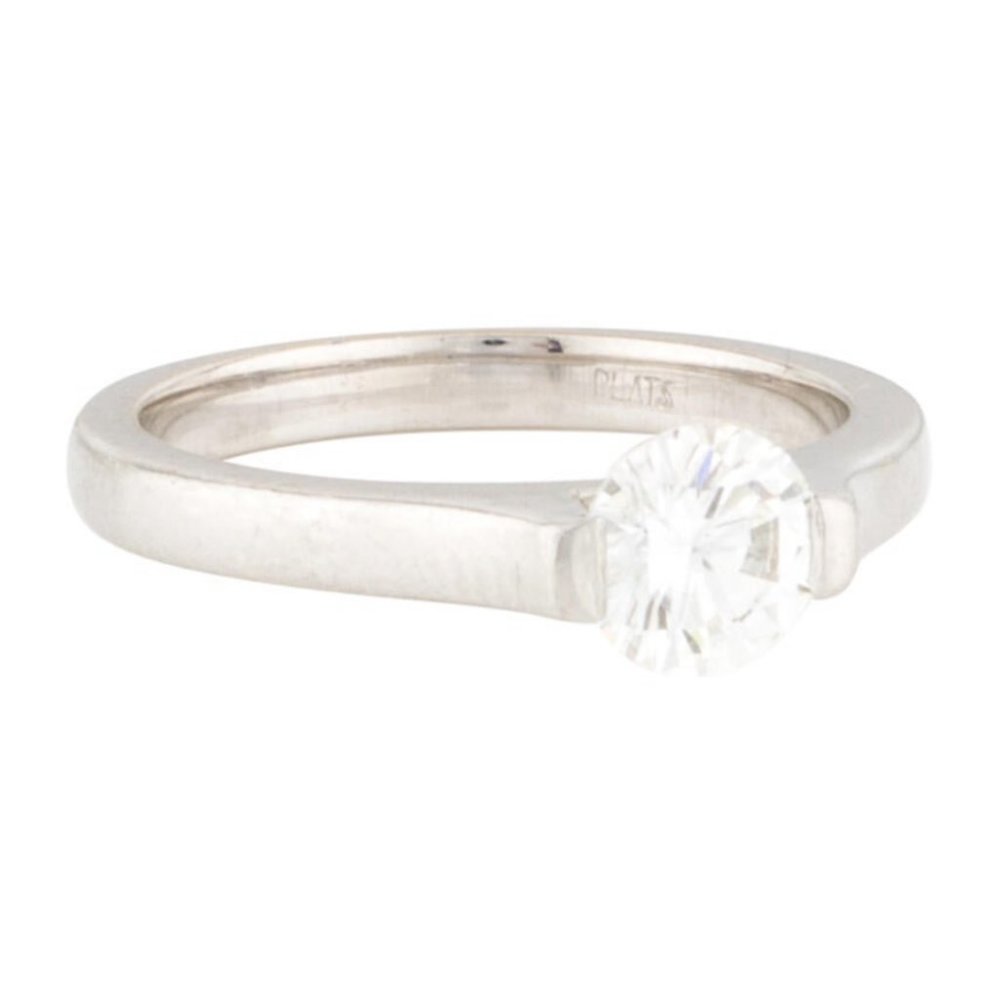PLATINUM 0.78 DIAMOND ENGAGEMENT RING - Picture 3 of 7